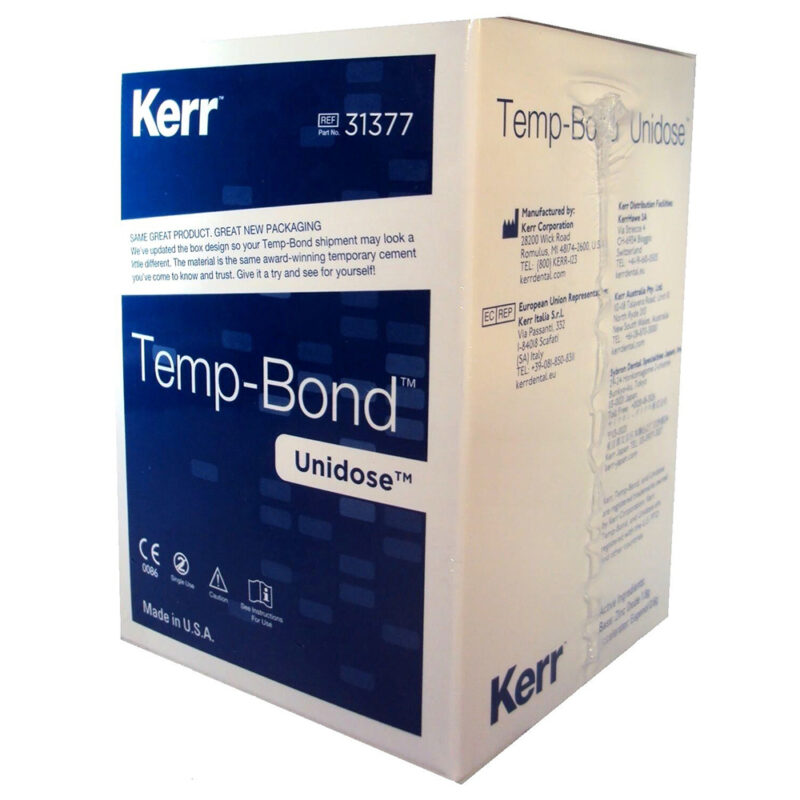 Kerr Tempbond Temporary Cement Unidose 50 X 2.4gm Packs Temp Bond 31377